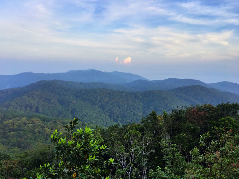 The view from the summit of Khao Ra, the tallest mountain on Koh Phangan.