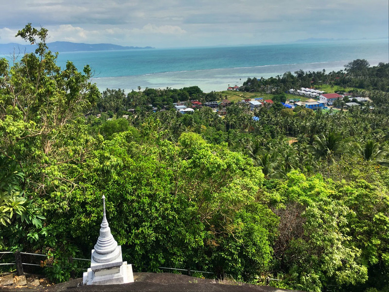 The view of Ban Thai and Koh Samui from the Wat Koh Tahm forest monastery.