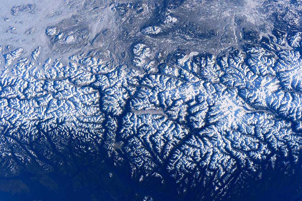 Fractals Mountains of British Columbia Aerial Photo