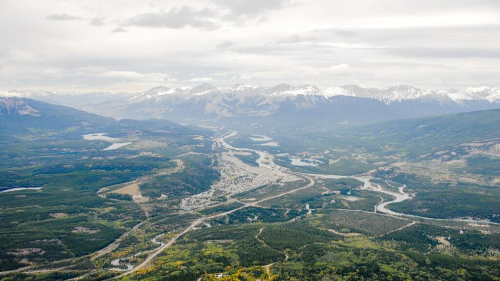 View of Jasper from the Whistlers Summit Trail
